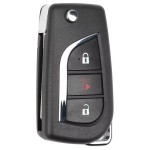 2017-2018 Toyota Corolla / 3-Button Remote Flip Key / PN: 89070-12C20 / HYQ12BFA (H Chip) (AFTERMARKET)